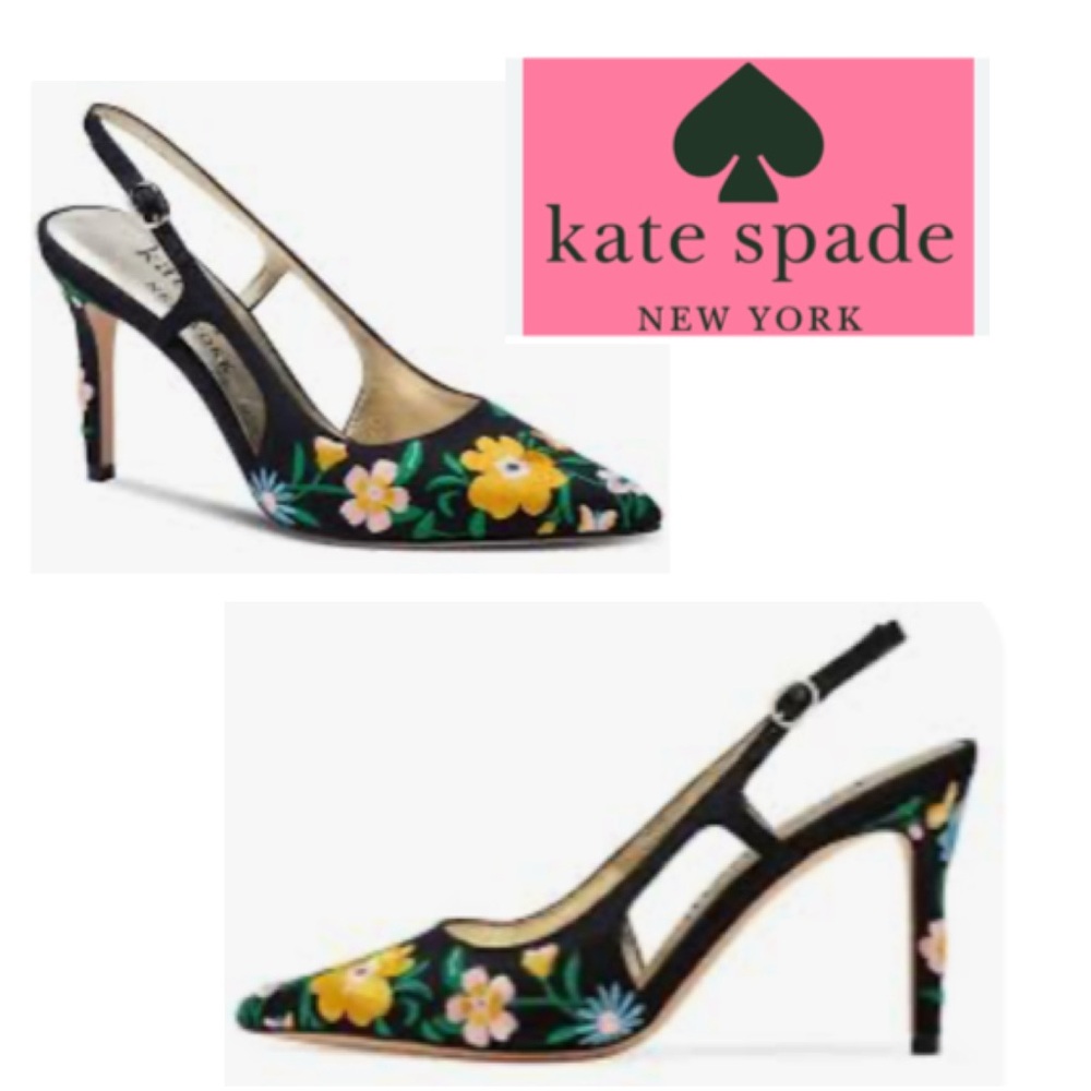 ♠️ Kate Spade ♠️ Valerie Floral Slingback Heels Size 6.5